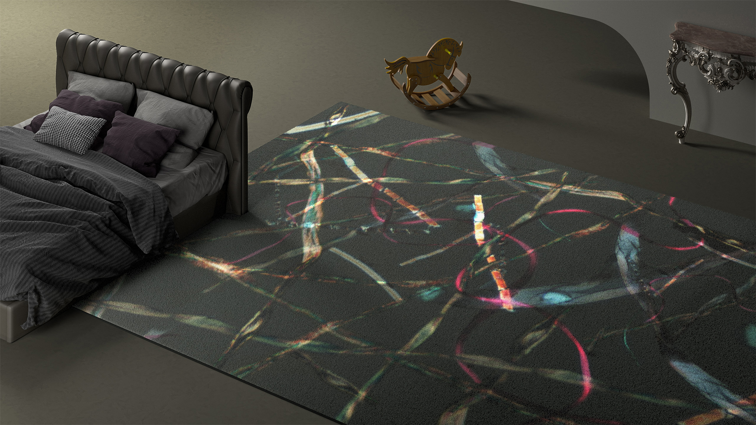 "Invisible", contemporary carpet design for YO2.