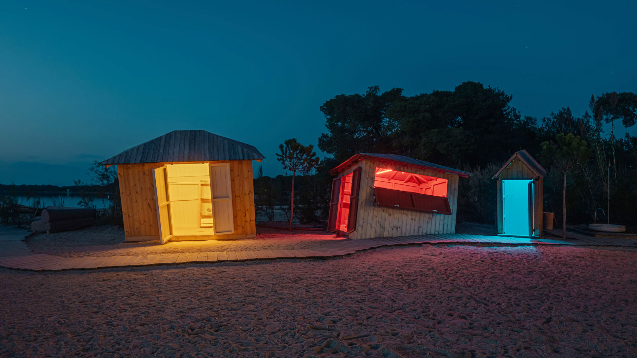Design of the beach houses of Ekies Resort